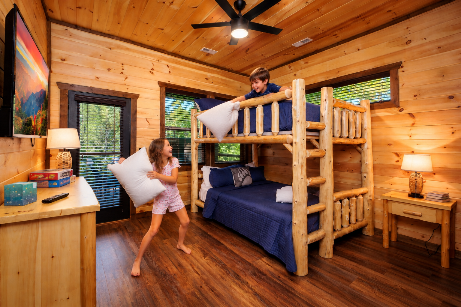 Children Playing in the Bunk Bedroom