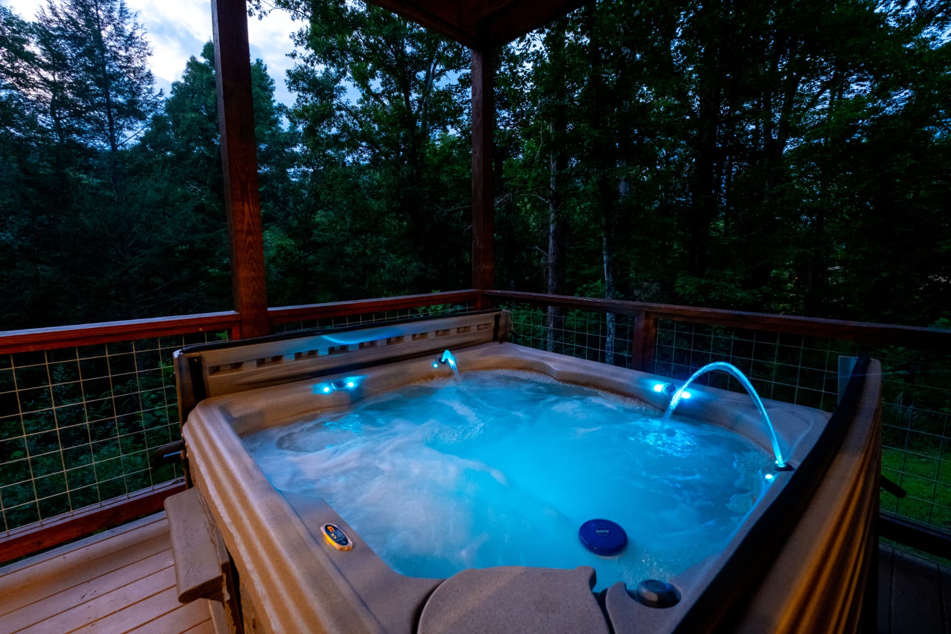 Hot Tub Under the Evening Sky