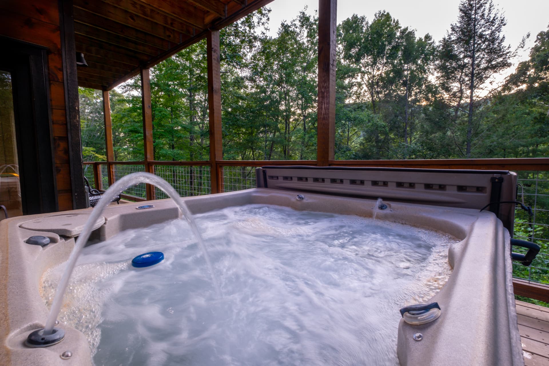 Bubbling Hot Tub at Twilight