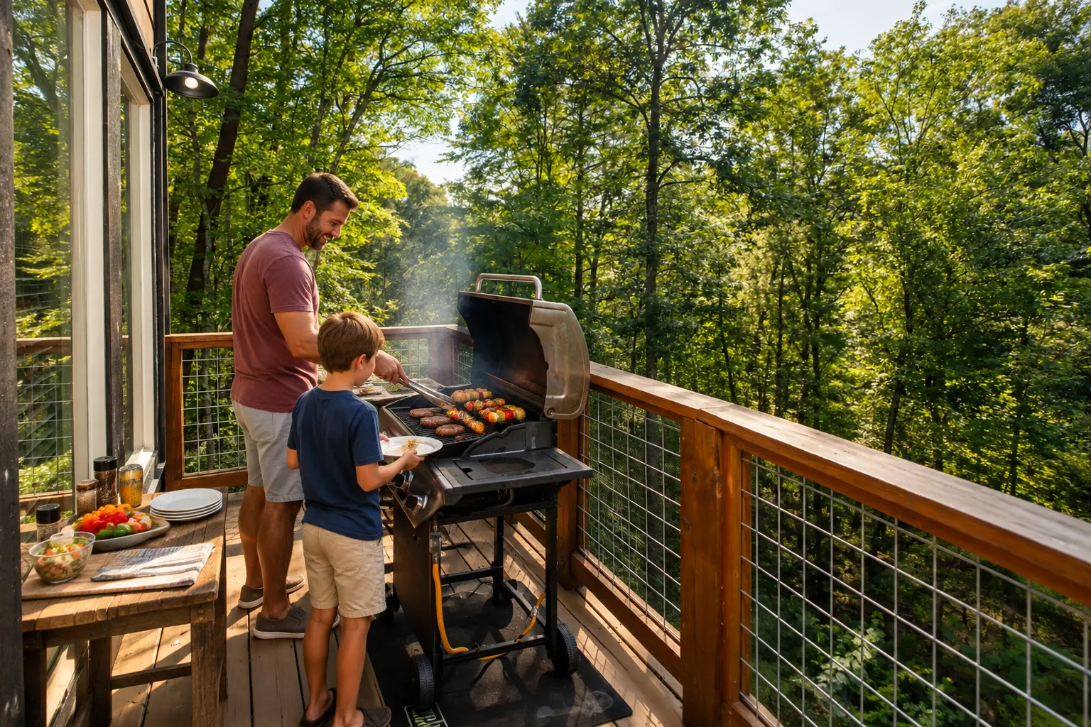 Golden Hour Grill on the Deck