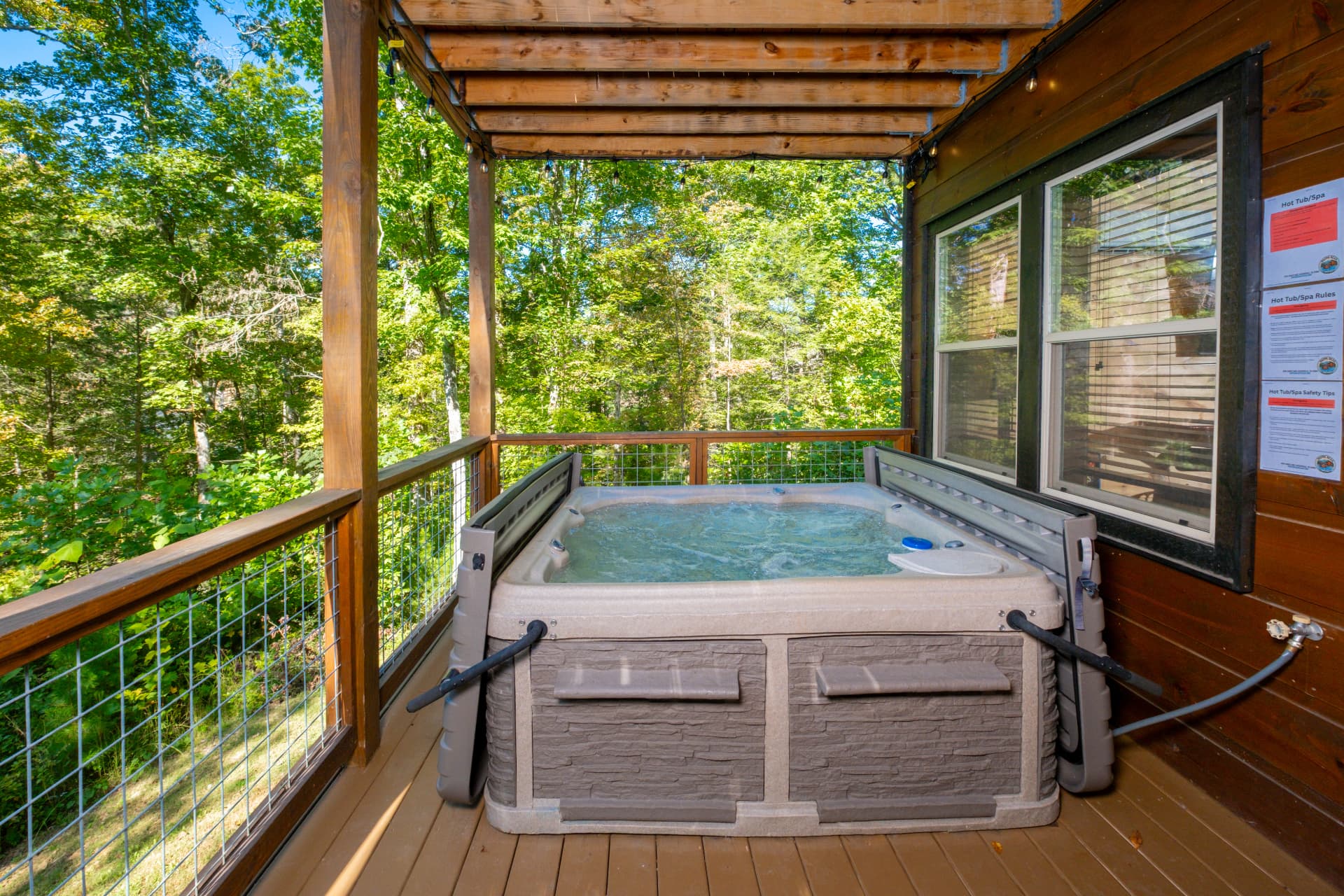 Covered Hot Tub Deck